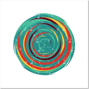 colorful abstract circle geometric illustration Posters and Art